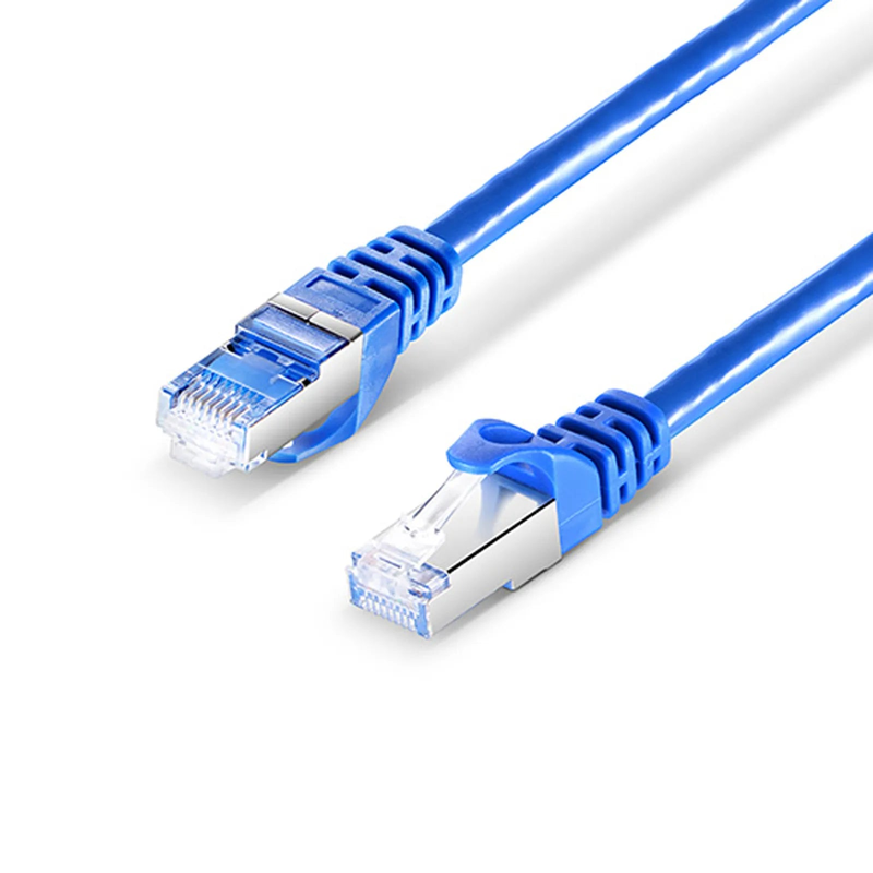 16ft (4.9m) Cat6a 26AWG Snagless Shielded (S/FTP) PVC CM Ethernet Network Patch Cable, Blue