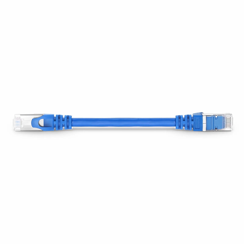 6in (0.15m) Cat6 26AWG Snagless Shielded (S/FTP) PVC CM Ethernet Network Patch Cable, Blue, (10pcs/pack)