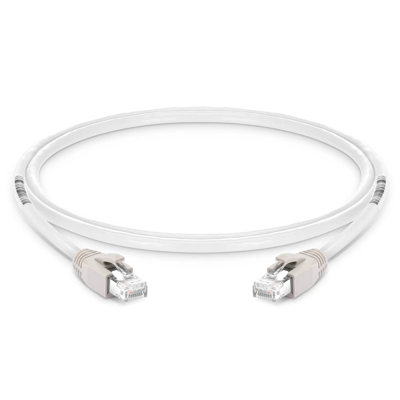 3ft (0.9m) Cat8 24AWG Snagless Shielded (S/FTP) PVC CM Ethernet Network Patch Cable, PoE++, 40G, 2GHz, Off-White