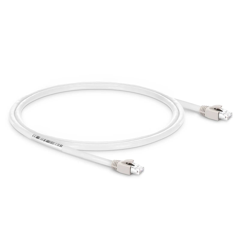 3ft (0.9m) Cat8 24AWG Snagless Shielded (S/FTP) PVC CM Ethernet Network Patch Cable, PoE++, 40G, 2GHz, Off-White