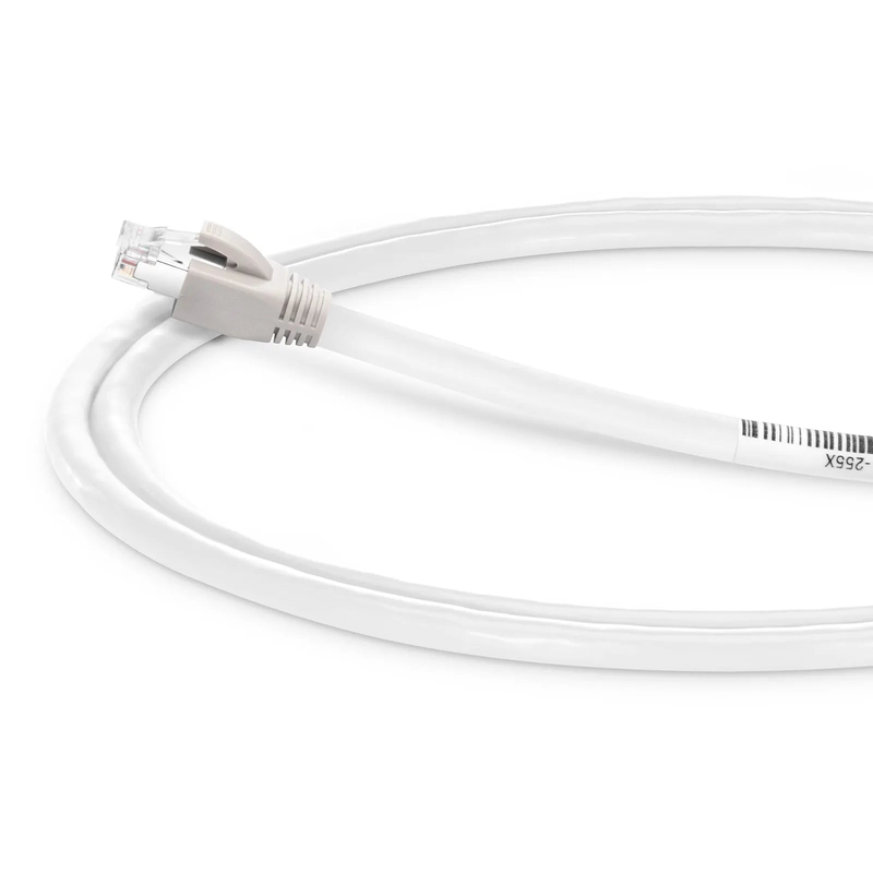 3ft (0.9m) Cat8 24AWG Snagless Shielded (S/FTP) PVC CM Ethernet Network Patch Cable, PoE++, 40G, 2GHz, Off-White