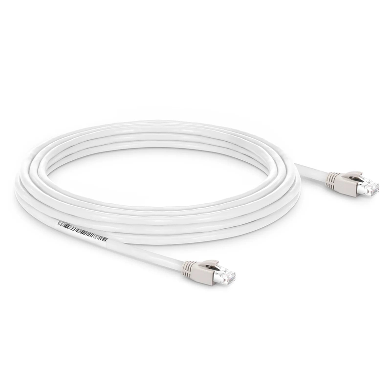 25ft (7.6m) Cat8 24AWG Snagless Shielded (S/FTP) PVC CM Ethernet Network Patch Cable, PoE++, 40G, 2GHz, Off-White