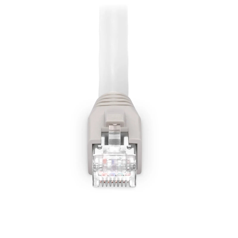 20ft (6.1m) Cat8 24AWG Snagless Shielded (S/FTP) PVC CM Ethernet Network Patch Cable, PoE++, 40G, 2GHz, Off-White