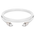 7ft (2.1m) Cat8 24AWG Snagless Shielded (S/FTP) PVC CM Ethernet Network Patch Cable, PoE++, 40G, 2GHz, Off-White