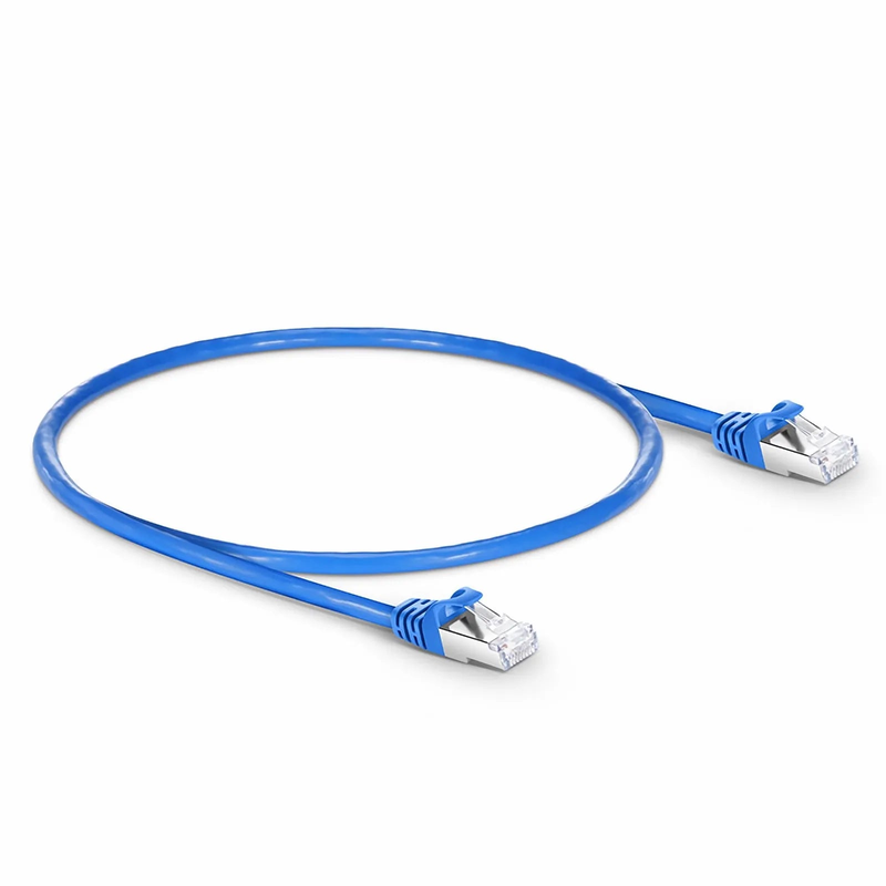 2ft (0.6m) Cat6 26AWG Snagless Shielded (S/FTP) PVC CM Ethernet Network Patch Cable, Blue