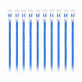 10ft (3m) Cat6 28AWG Snagless Unshielded (U/UTP) PVC CM Small Diameter High-Flex Ethernet Network Patch Cable, Blue, (10pcs/pack)
