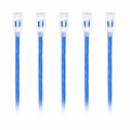 12ft (3.7m) Cat6 24AWG Snagless Unshielded (U/UTP) PVC CM Ethernet Network Patch Cable, Blue, (5pcs/pack)