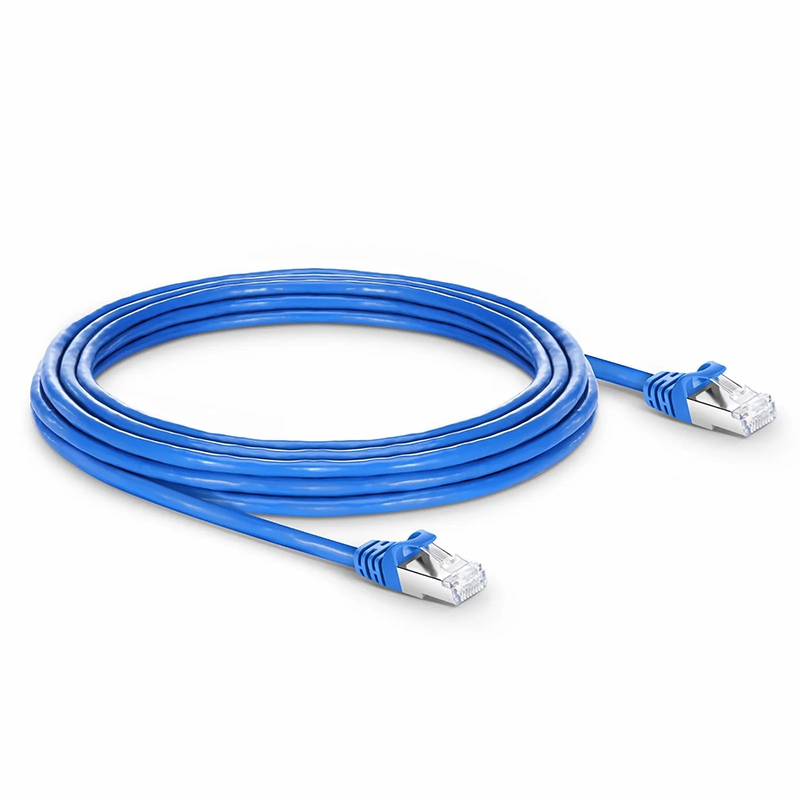 25ft (7.6m) Cat7 Snagless Shielded (S/FTP) PVC CM Ethernet Network Patch Cable, Blue
