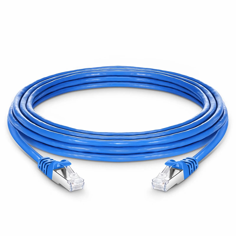 16ft (4.9m) Cat7 Snagless Shielded (S/FTP) PVC CM Ethernet Network Patch Cable, Blue