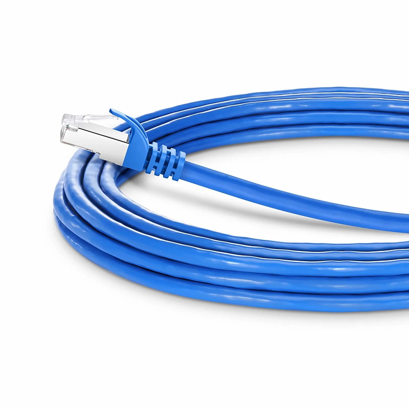 16ft (4.9m) Cat7 Snagless Shielded (S/FTP) PVC CM Ethernet Network Patch Cable, Blue