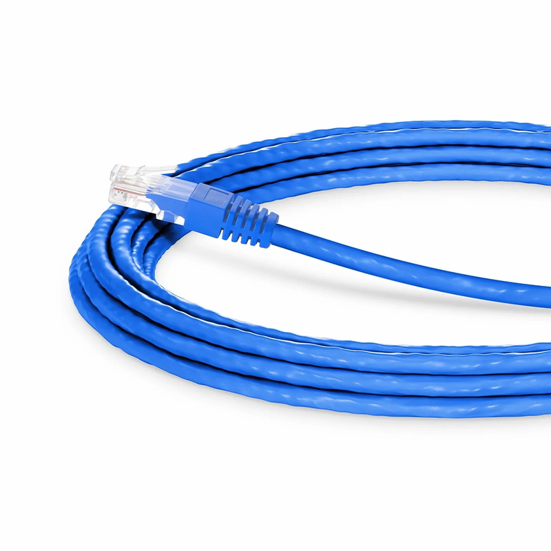 15ft (4.6m) 90 Degree Cat6 26AWG Snagless Unshielded (U/UTP) PVC CM Ethernet Network Patch Cable, RJ45 Right Angle UP Male to RJ45 Male, Blue