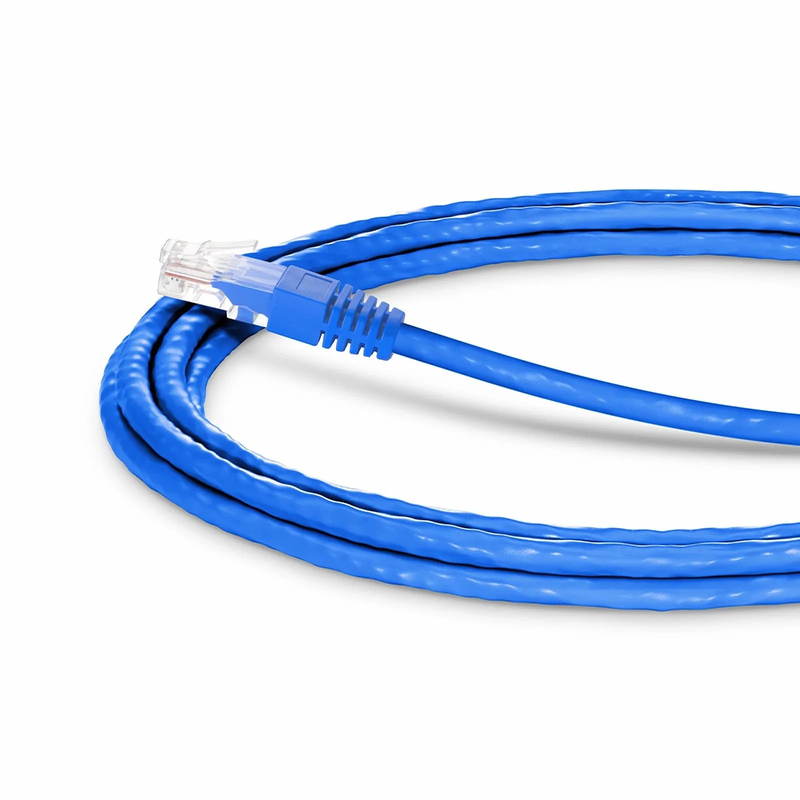 10ft (3m) 90 Degree Cat6 26AWG Snagless Unshielded (U/UTP) PVC CM Ethernet Network Patch Cable, RJ45 Right Angle UP Male to RJ45 Male, Blue