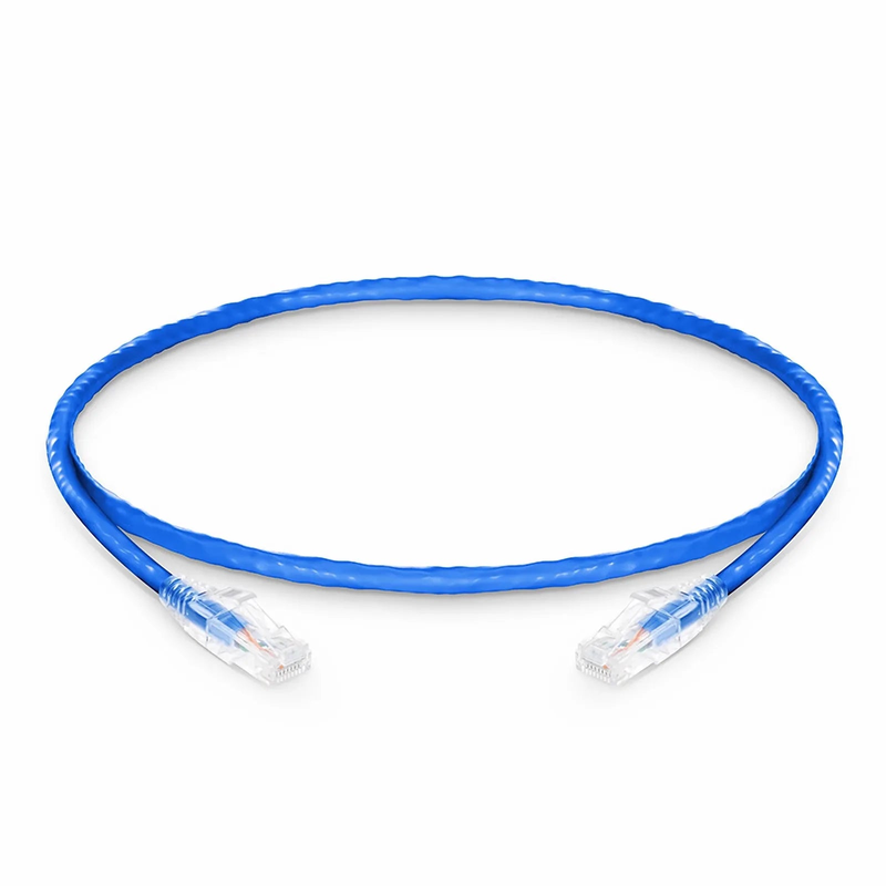 2ft (0.6m) Cat6a 24AWG Snagless Unshielded (U/UTP) LSZH Ethernet Network Patch Cable, Blue