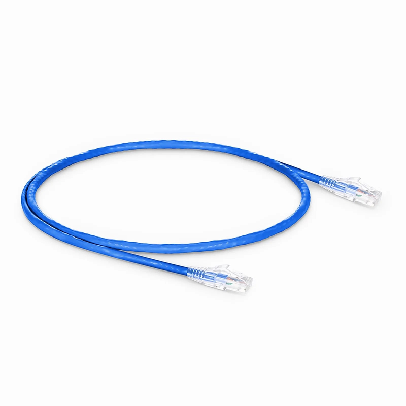 2ft (0.6m) Cat6a 24AWG Snagless Unshielded (U/UTP) LSZH Ethernet Network Patch Cable, Blue