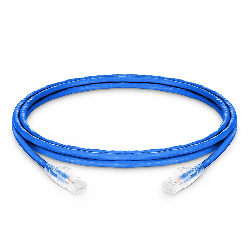 8ft (2.4m) Cat6a 24AWG Snagless Unshielded (U/UTP) LSZH Ethernet Network Patch Cable, Blue