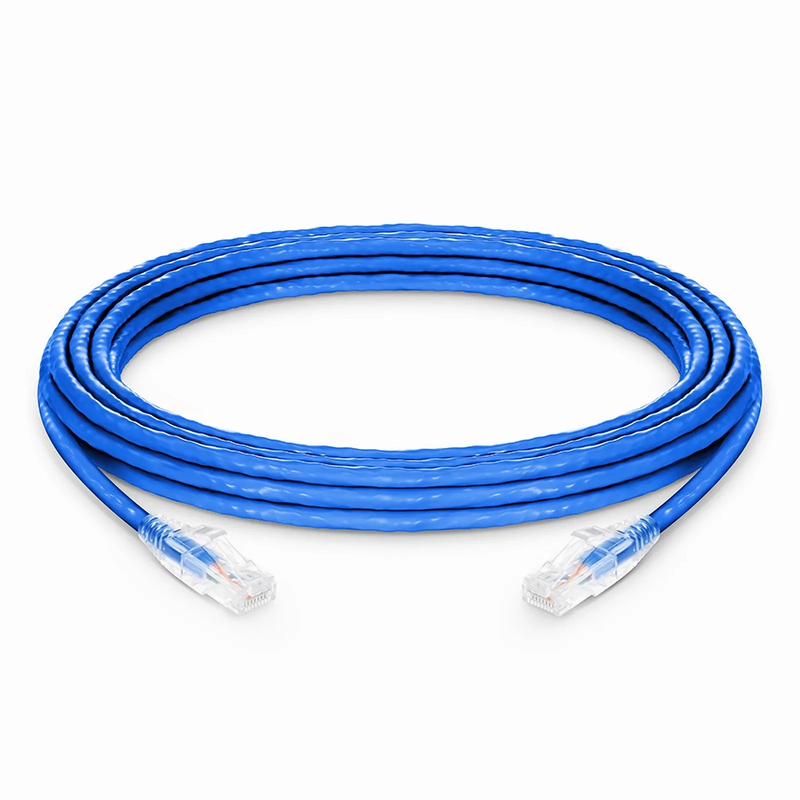 20ft (6.1m) Cat6a 24AWG Snagless Unshielded (U/UTP) LSZH Ethernet Network Patch Cable, Blue