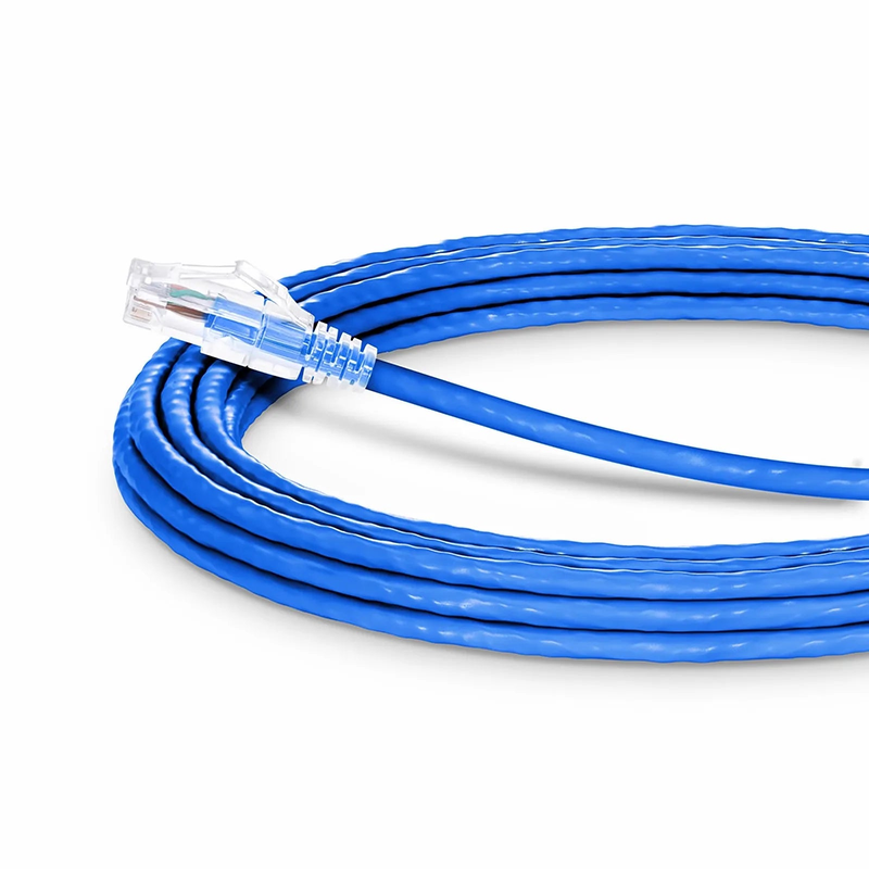 20ft (6.1m) Cat6a 24AWG Snagless Unshielded (U/UTP) LSZH Ethernet Network Patch Cable, Blue