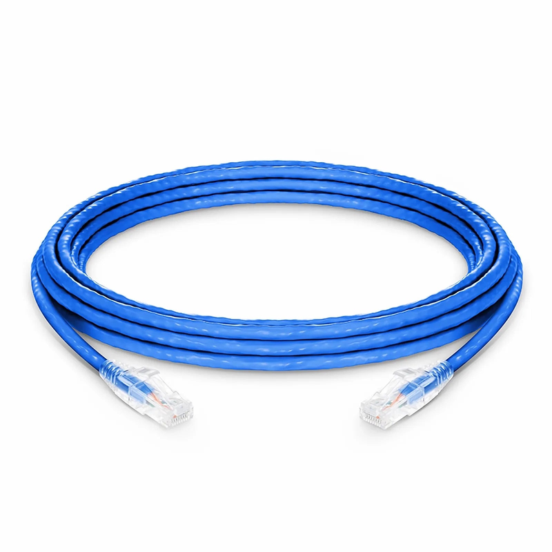 16ft (4.9m) Cat6a 24AWG Snagless Unshielded (U/UTP) LSZH Ethernet Network Patch Cable, Blue