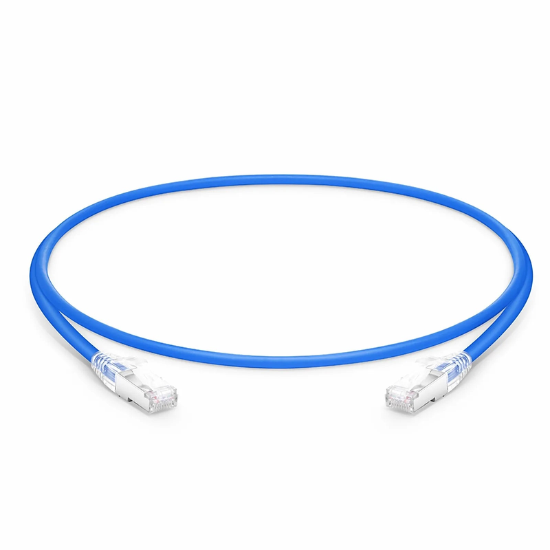 1ft (0.3m) Cat6 26AWG Snagless Shielded (S/FTP) LSZH Ethernet Network Patch Cable, Blue