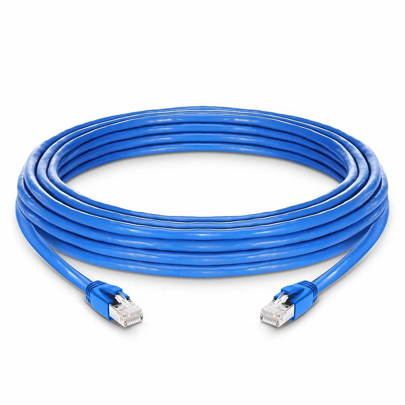 33ft (10m) Cat6a 23AWG Snagless Shielded (F/FTP) LSZH Ethernet Network Patch Cable, Blue