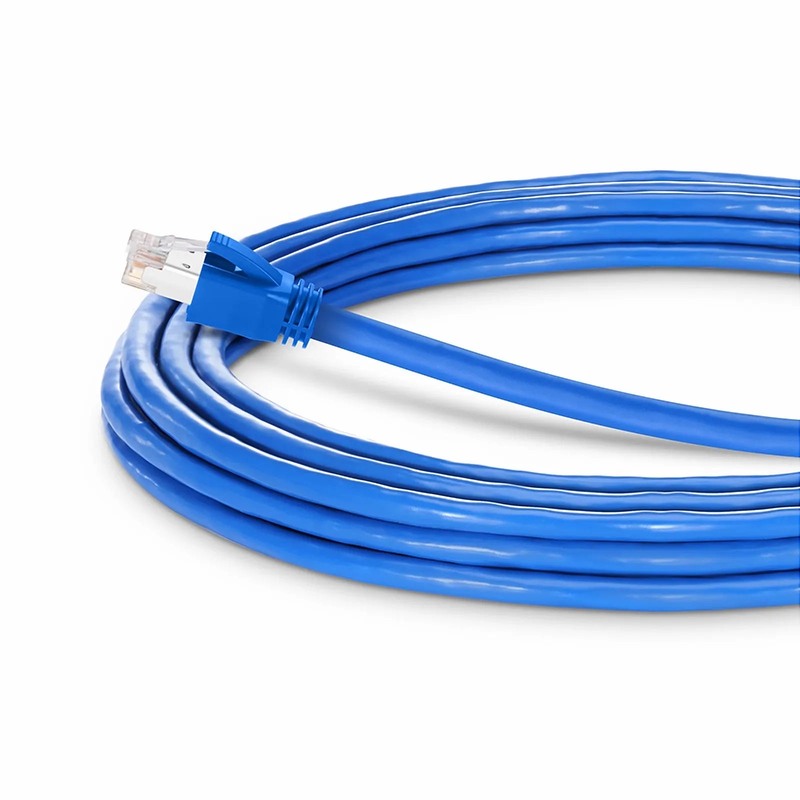 25ft (7.6m) Cat6a 23AWG Snagless Shielded (F/FTP) LSZH Ethernet Network Patch Cable, Blue