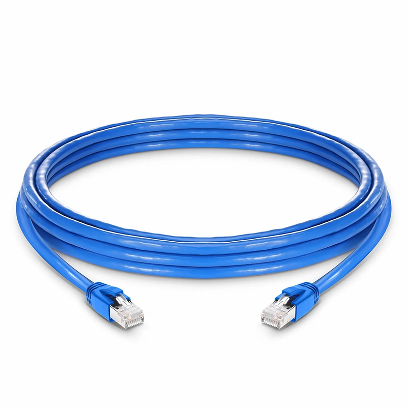16ft (4.9m) Cat6a 23AWG Snagless Shielded (F/FTP) LSZH Ethernet Network Patch Cable, Blue