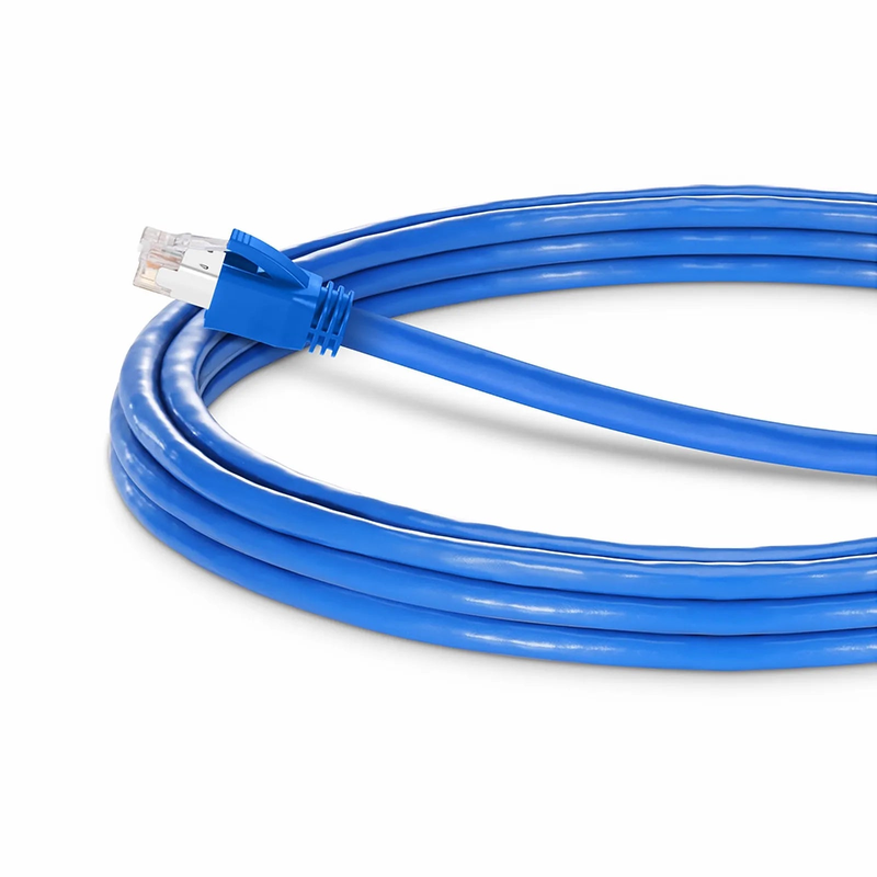 16ft (4.9m) Cat6a 23AWG Snagless Shielded (F/FTP) LSZH Ethernet Network Patch Cable, Blue