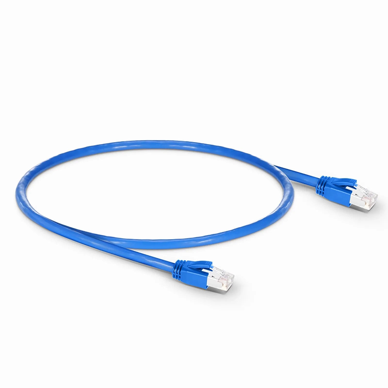 1ft (0.3m) Cat6a 23AWG Snagless Shielded (F/FTP) LSZH Ethernet Network Patch Cable, Blue