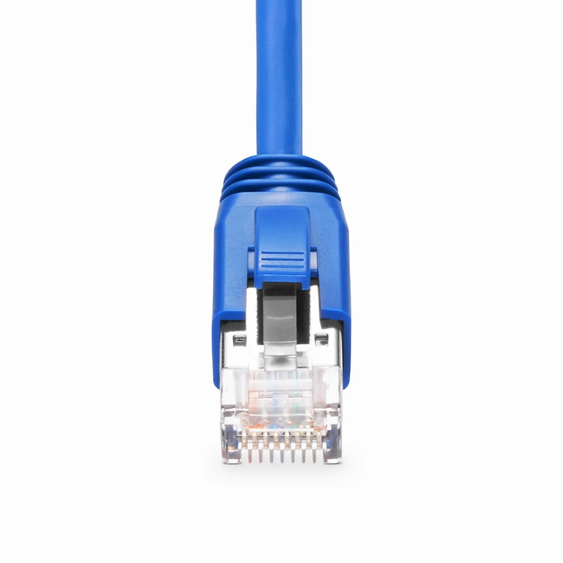 1ft (0.3m) Cat6a 23AWG Snagless Shielded (F/FTP) LSZH Ethernet Network Patch Cable, Blue