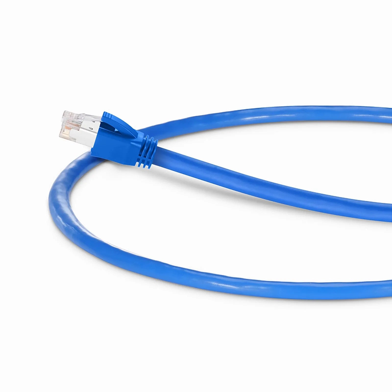 2ft (0.6m) Cat6a 23AWG Snagless Shielded (F/FTP) LSZH Ethernet Network Patch Cable, Blue