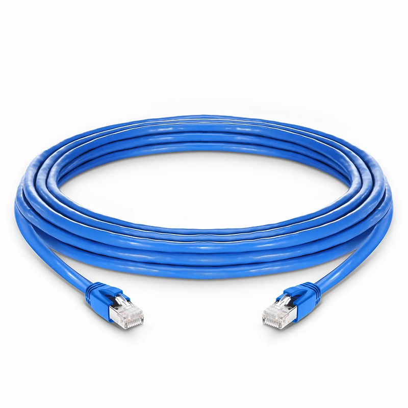 20ft (6.1m) Cat6a 23AWG Snagless Shielded (F/FTP) LSZH Ethernet Network Patch Cable, Blue