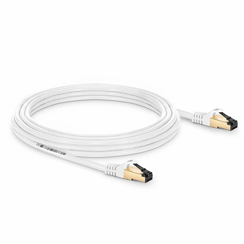 35ft (10.7m) Cat8 28AWG Snagless Shielded (S/FTP) PVC CM Ethernet Network Patch Cable, Off-White