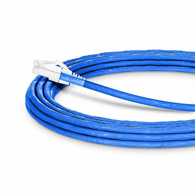 25ft (7.6m) Cat6a 26AWG Snagless Shielded (S/FTP) CM/LSZH Ethernet Network Patch Cable, Blue