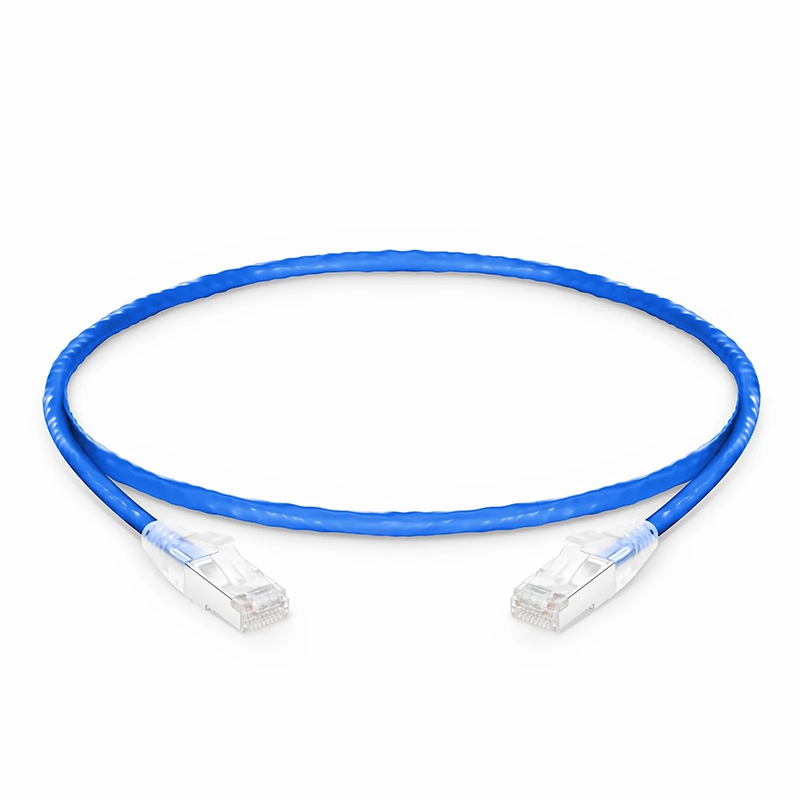 2ft (0.6m) Cat6a 26AWG Snagless Shielded (S/FTP) CM/LSZH Ethernet Network Patch Cable, Blue