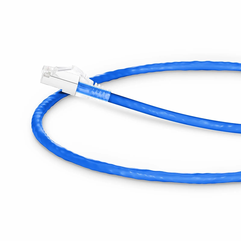 2ft (0.6m) Cat6a 26AWG Snagless Shielded (S/FTP) CM/LSZH Ethernet Network Patch Cable, Blue