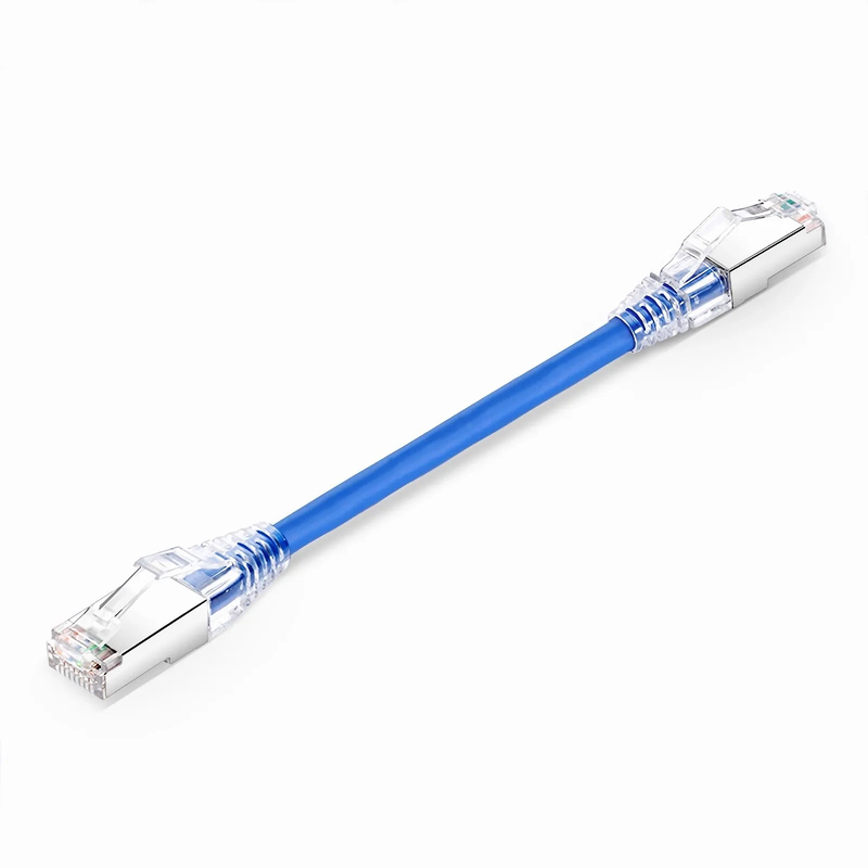 6in (0.15m) Cat6a 26AWG Snagless Shielded (S/FTP) CM/LSZH Ethernet Network Patch Cable, Blue