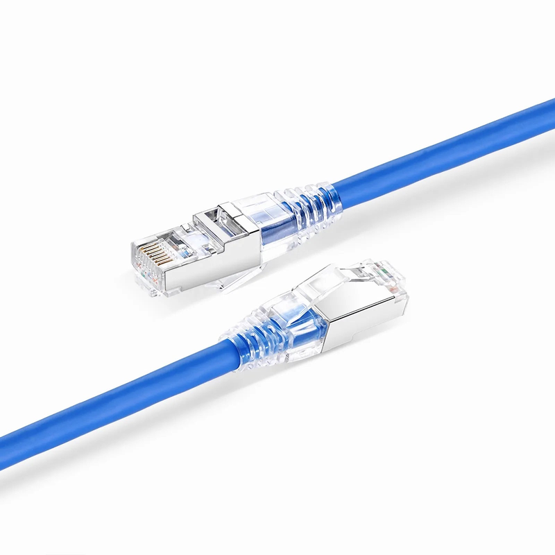 6in (0.15m) Cat6a 26AWG Snagless Shielded (S/FTP) CM/LSZH Ethernet Network Patch Cable, Blue