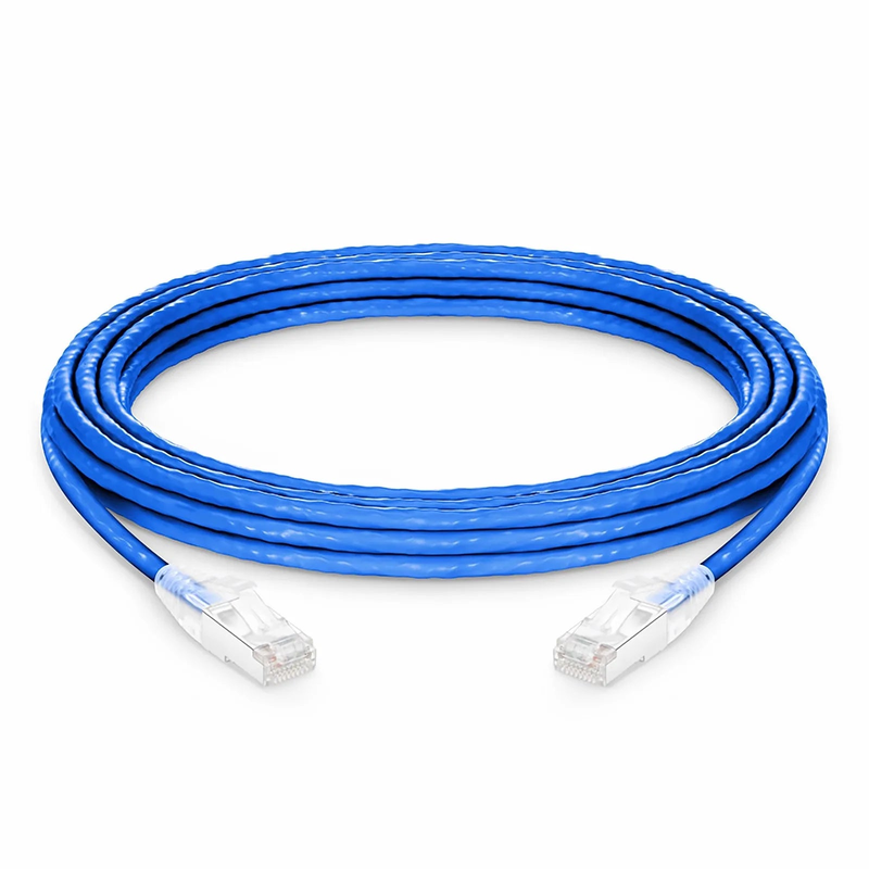20ft (6.1m) Cat6a 26AWG Snagless Shielded (S/FTP) CM/LSZH Ethernet Network Patch Cable, Blue
