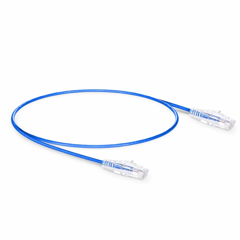 10in (0.25m) Cat6a 28AWG Snagless Unshielded (U/UTP) CM/LSZH Small Diameter High-Flex Ethernet Network Patch Cable, Blue