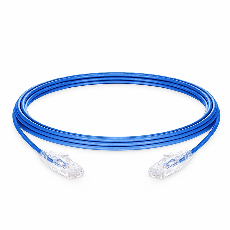 17ft (5.2m) Cat6a 28AWG Snagless Unshielded (U/UTP) CM/LSZH Small Diameter High-Flex Ethernet Network Patch Cable, Blue