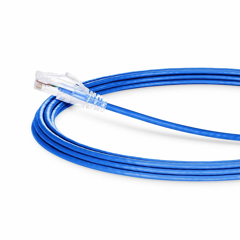 17ft (5.2m) Cat6a 28AWG Snagless Unshielded (U/UTP) CM/LSZH Small Diameter High-Flex Ethernet Network Patch Cable, Blue