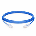 50ft (15.2m) Cat6a 28AWG Snagless Unshielded (U/UTP) CM/LSZH Small Diameter High-Flex Ethernet Network Patch Cable, Blue