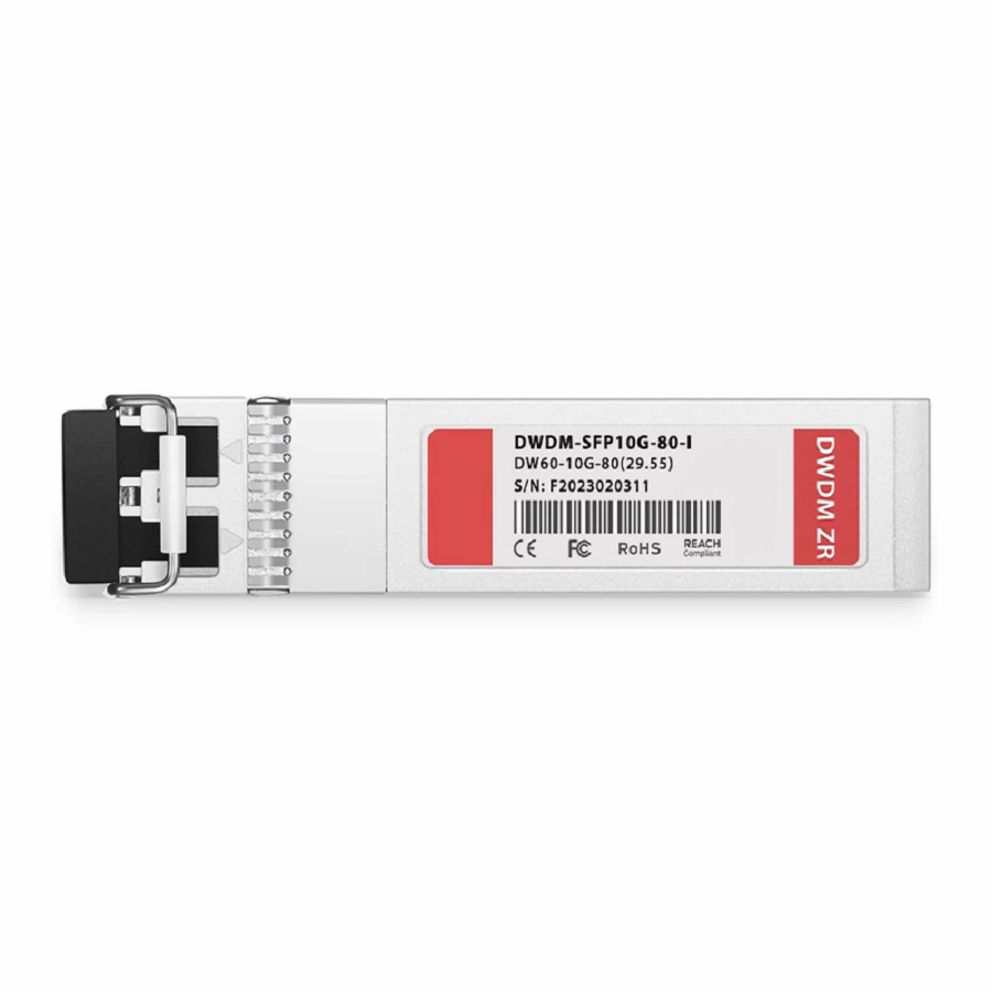 Cisco C60 DWDM-SFP10G-29.55-I Compatible SFP+ 10G DWDM 1529.55nm 100GHz 80km DOM Duplex LC/UPC SMF Optical Transceiver Module for Transmission (Industrial)