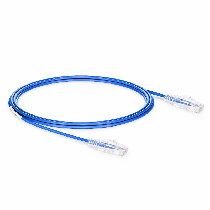 10ft (3m) Cat6 28AWG Snagless Unshielded (U/UTP) CM/LSZH Small Diameter High-Flex Ethernet Network Patch Cable, Blue