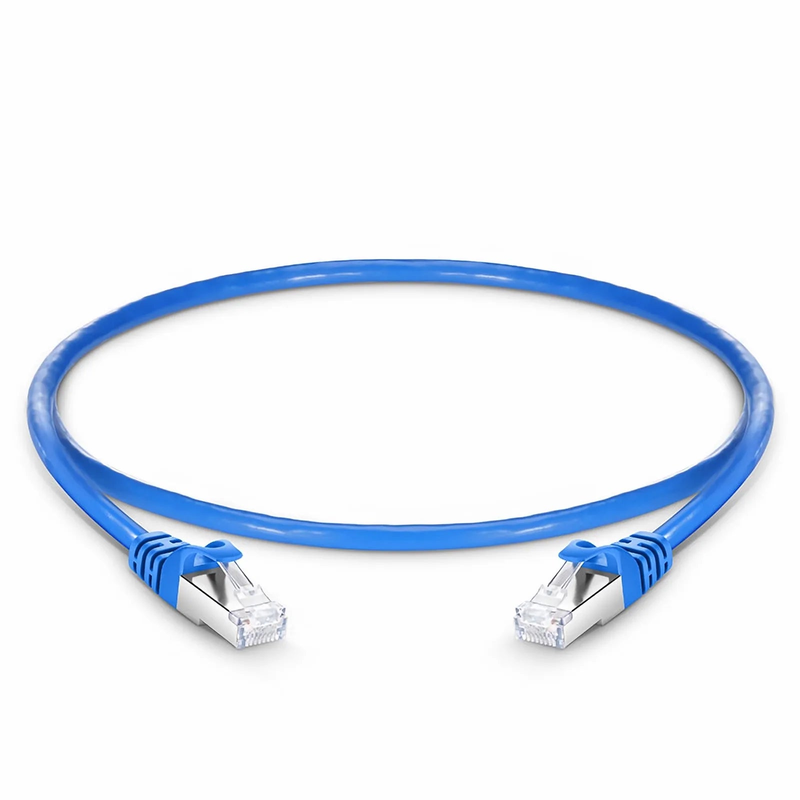 5ft (1.5m) Cat6a 26AWG Snagless Shielded (S/FTP) PVC CM Ethernet Network Patch Cable, Blue, 24Pcs/pack