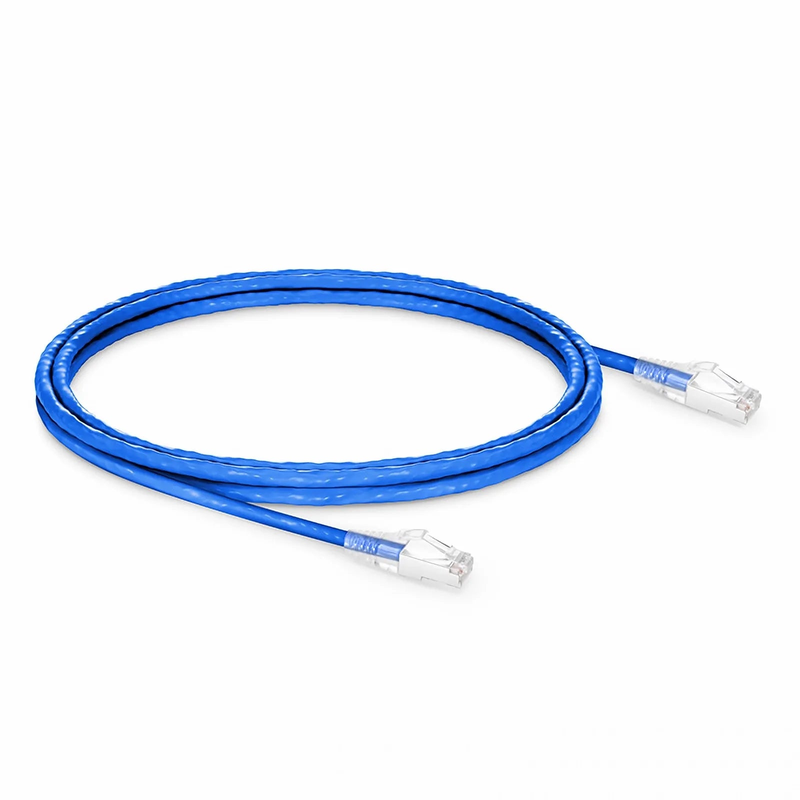 5ft (1.5m) Cat6a 26AWG Snagless Shielded (S/FTP) LSZH Ethernet Network Patch Cable, Blue
