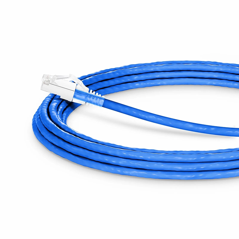 16ft (4.9m) Cat6a 26AWG Snagless Shielded (S/FTP) LSZH Ethernet Network Patch Cable, Blue