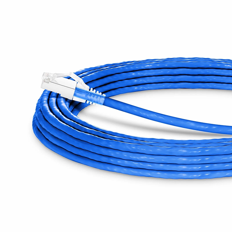 33ft (10m) Cat6a 26AWG Snagless Shielded (S/FTP) LSZH Ethernet Network Patch Cable, Blue