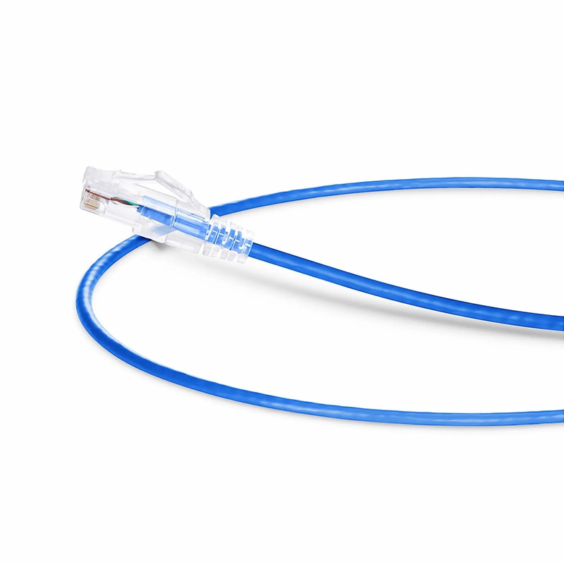 10in (0.25m) Cat6 28AWG Snagless Unshielded (U/UTP) PVC CM Small Diameter High-Flex Ethernet Network Patch Cable, Blue