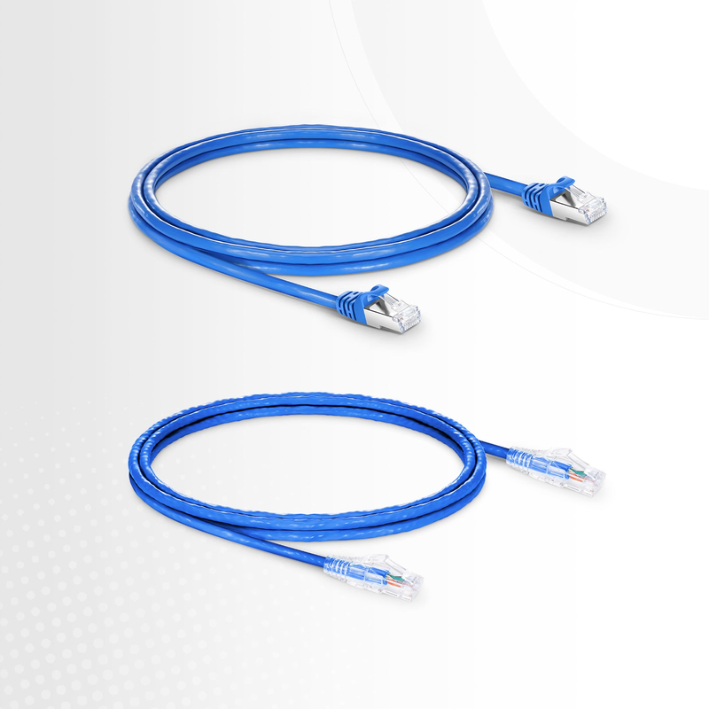 7ft (2.1m) Cat6 28AWG Snagless Unshielded (U/UTP) PVC CM Small Diameter High-Flex Ethernet Network Patch Cable, Blue